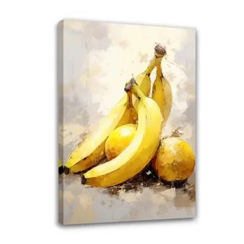 Forbeauty, Желтый Банан, печать на холсте, водонепроницаемые И Блочные настенные картины маслом, плакат для домашнего декора