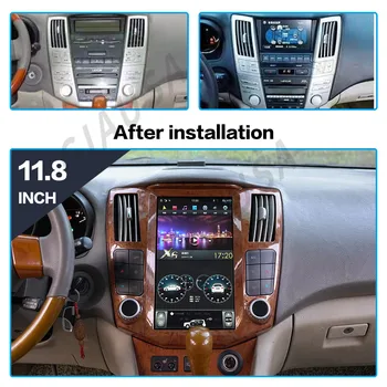 8 + 128 ГБ Автомобильный Радиоприемник в стиле Экрана Tesla Для Lexus RX 2004-2007 Android 12,0 Авто Стерео Мультимедийный Плеер GPS Навигация Головное Устройство